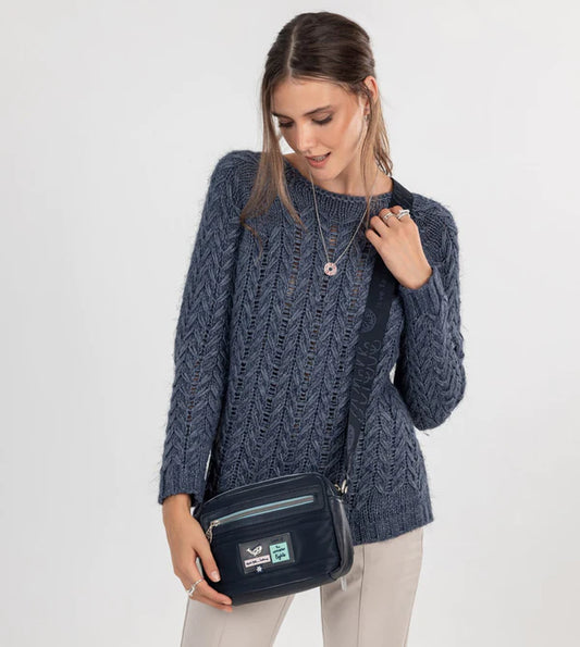 Geanta ANEKKE 33713-193 crossbody Nature Ocean cu buzunar frontal