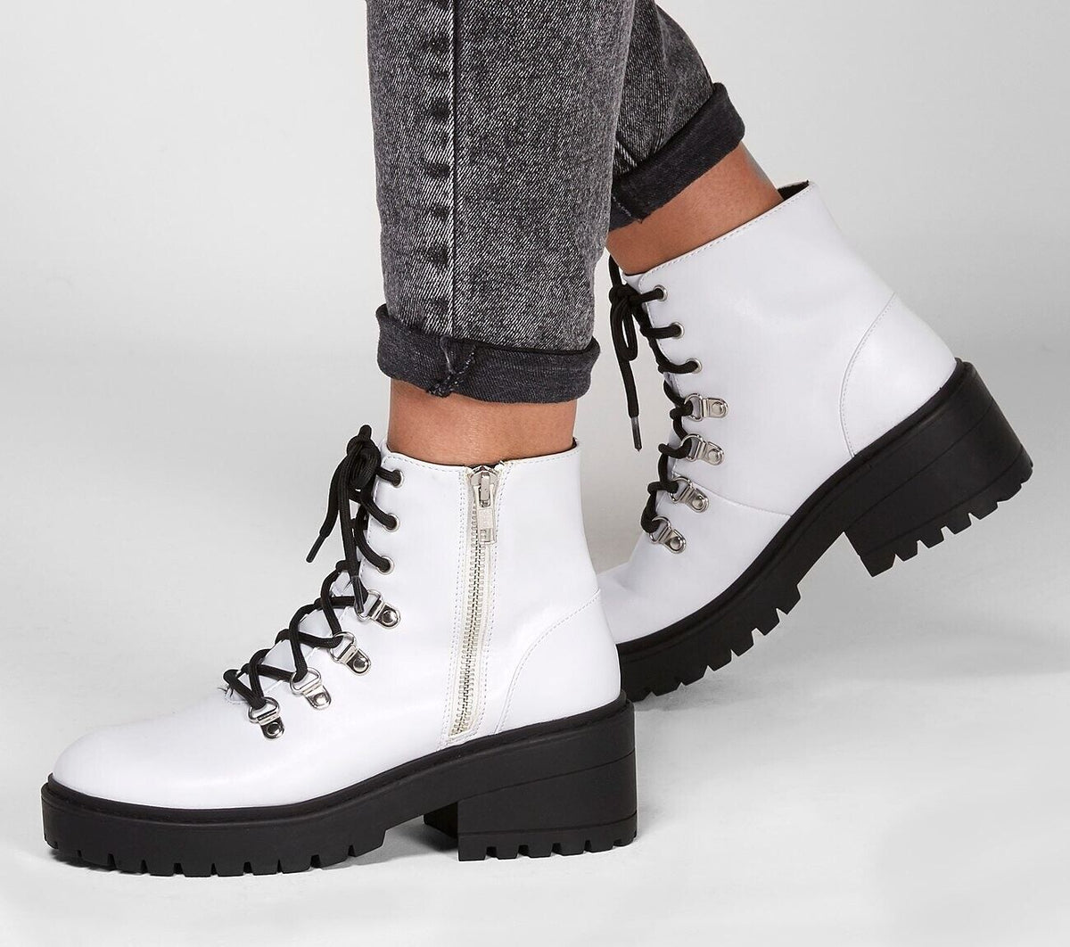 GHETE CASUAL DAMA SKECHERS 49058 WHT ALBE - imagine 2