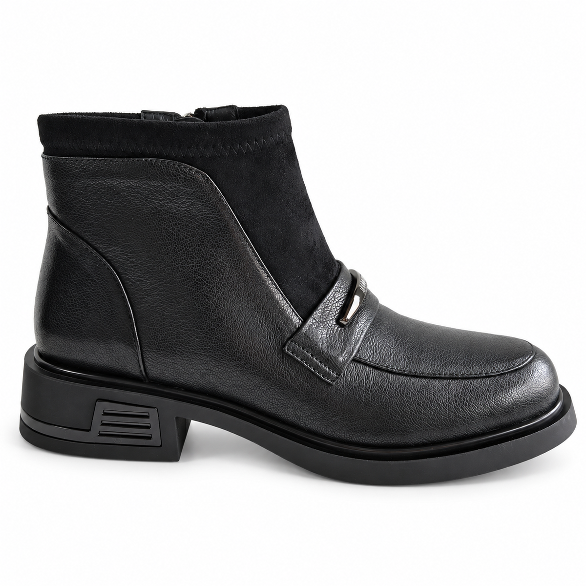 Ghete Casual Damă Feeling D252-8770 Negru – Piele Naturală