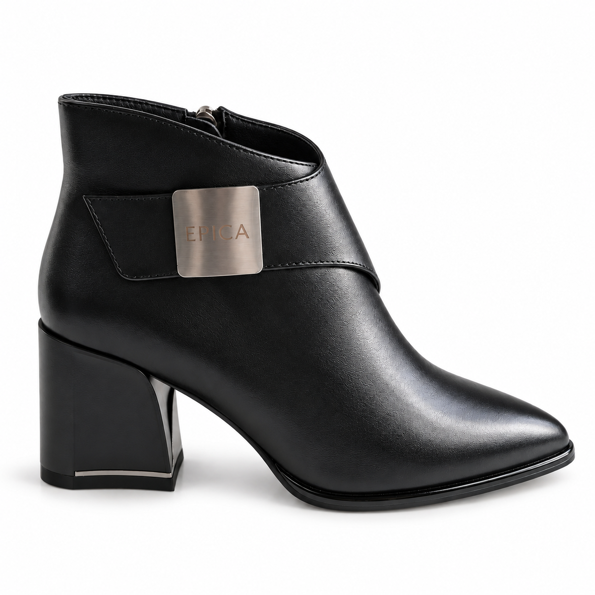 Ghete Elegante Damă Epica 1DL90017A Negru – Piele Naturală