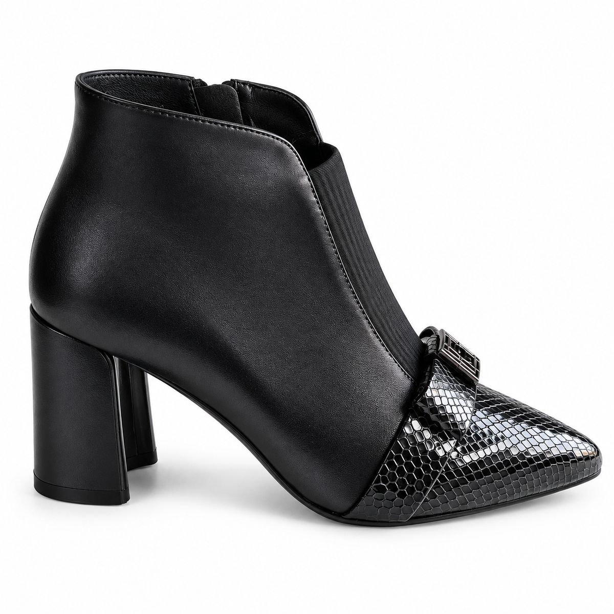 Ghete Elegante Damă Epica 3994-65B-Y008 Negru Croco – Piele Naturală