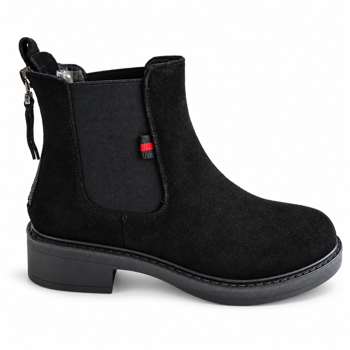 Ghete Casual Damă Pass 1M550006A Negru – Piele Naturală Întoarsă