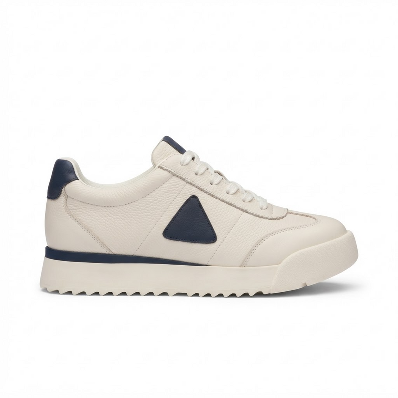 Pantofi Sport Bărbați Franco Gerardo 5327 Alb-Bleumarin – Piele Naturală