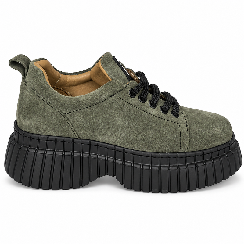 Pantofi Casual Damă Dogati 018 70940 Kaki Velur