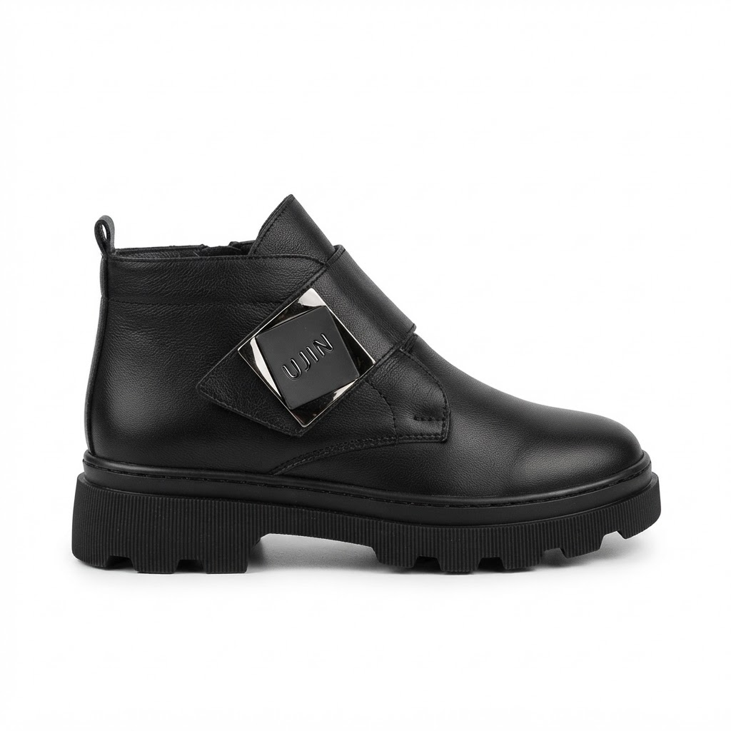 Ghete Casual Damă Dogati 011 YNK 4041 Negru – Piele Naturală