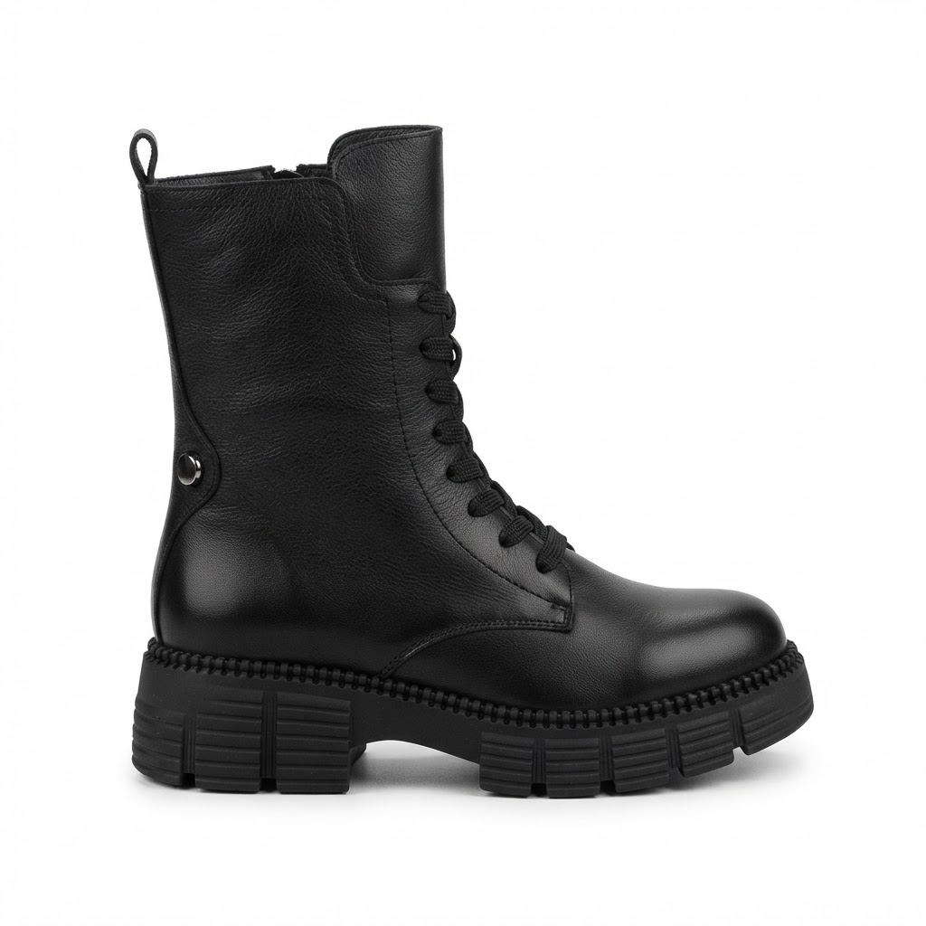 Ghete Casual Damă Dogati 002 23653 Negru – Piele Naturală