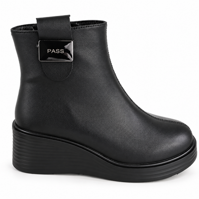 Ghete Casual Damă Pass WB90001A Negru