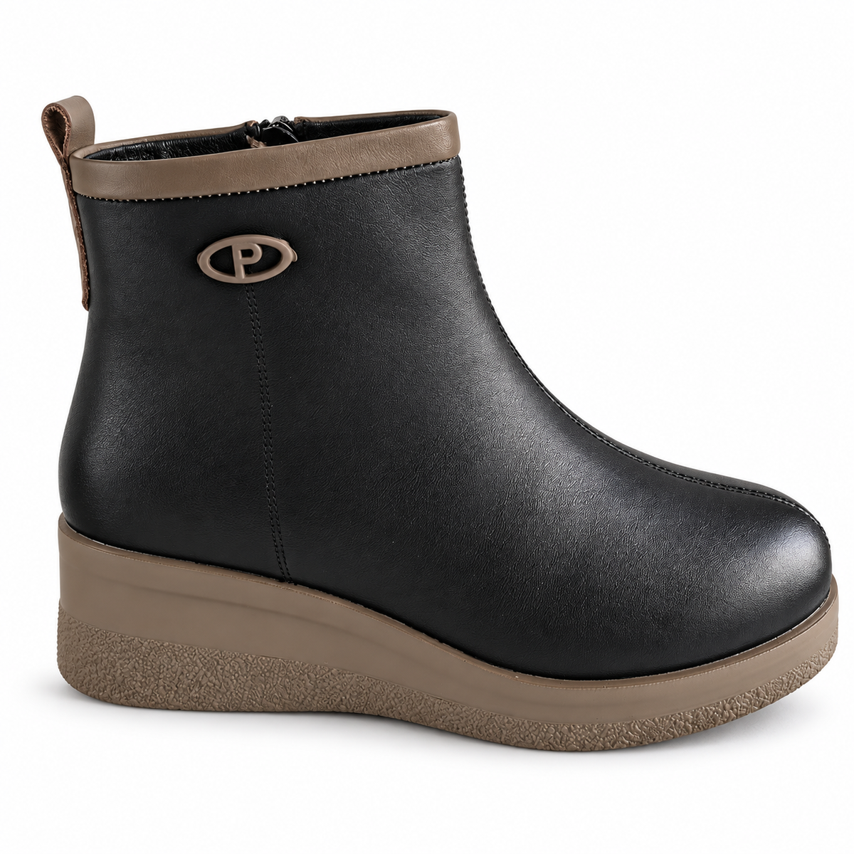 GHETE CASUAL DAMA PASS 970010A 01-N NEGRE CU GREJ - vedere 1/20