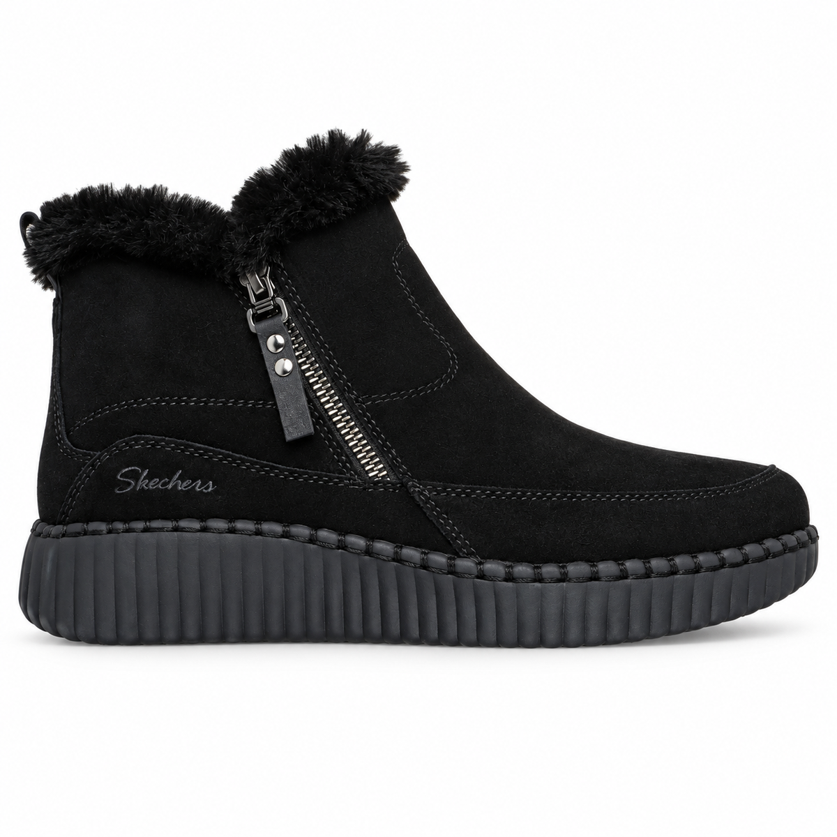 Ghete Casual Damă Skechers 168108 Negru – Piele Ecologică - vedere 1/5