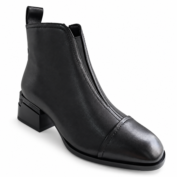 Ghete Casual Damă Karisma 3V1236-S648-G4.5 Negru – Piele Naturală – vedere 1