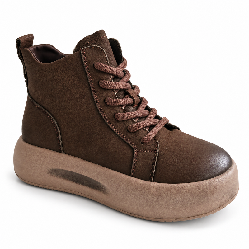 Ghete Casual Damă Feeling 86683 Maro – Piele Naturală – vedere 1