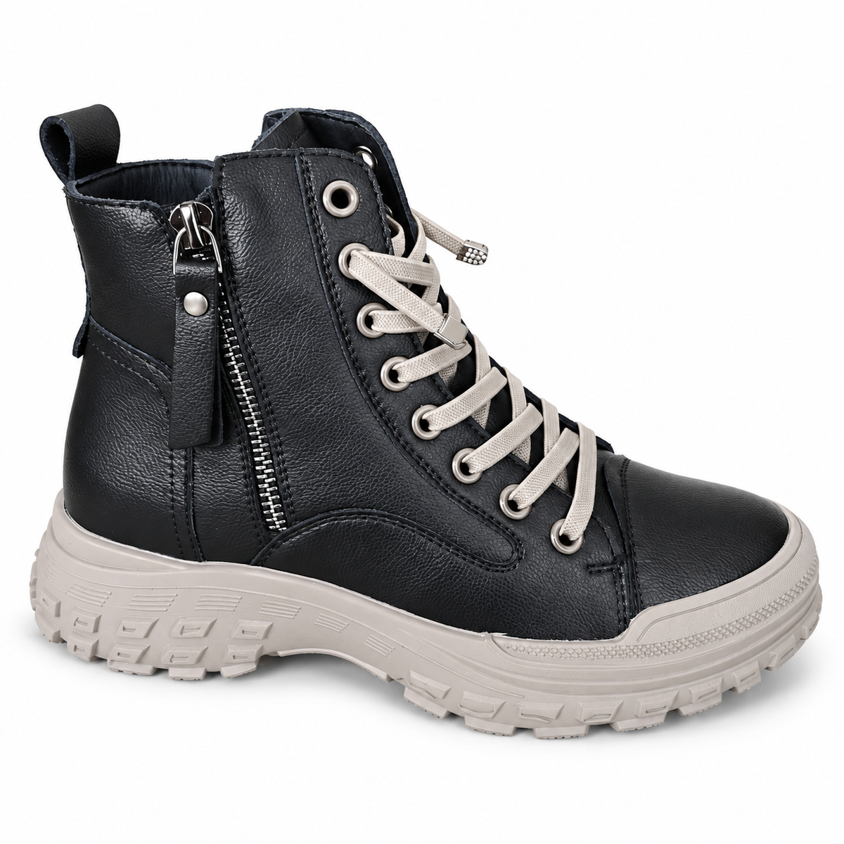 Ghete Casual Damă Franco Gerardo 1292 Negru – vedere 1