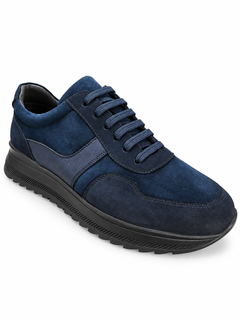 Pantofi Casual Bărbați Eldemas 1-230-270 Albastru – Piele Naturală