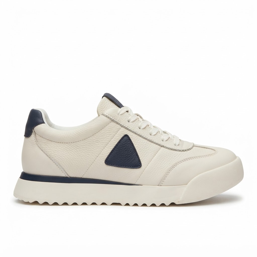 Pantofi Sport Bărbați Franco Gerardo 5327 Alb-Bleumarin – Piele Naturală – vedere 1