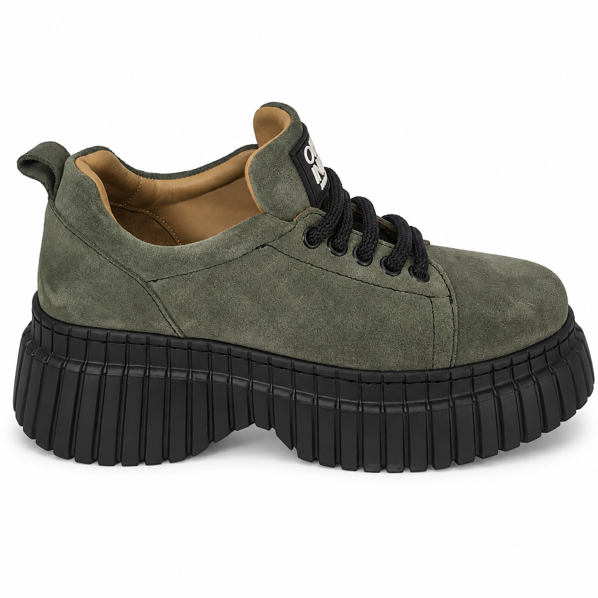 Pantofi Casual Damă Dogati 018 70940 Kaki Velur – vedere 1