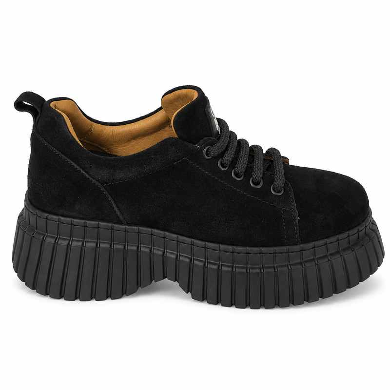 Pantofi Casual Damă Dogati 018 70940 Negru Velur – vedere 1