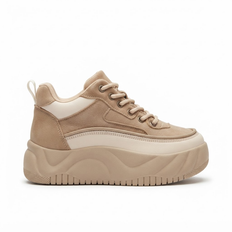 Pantofi Sport Damă Franco Gerardo 77038 Khaki – vedere 1