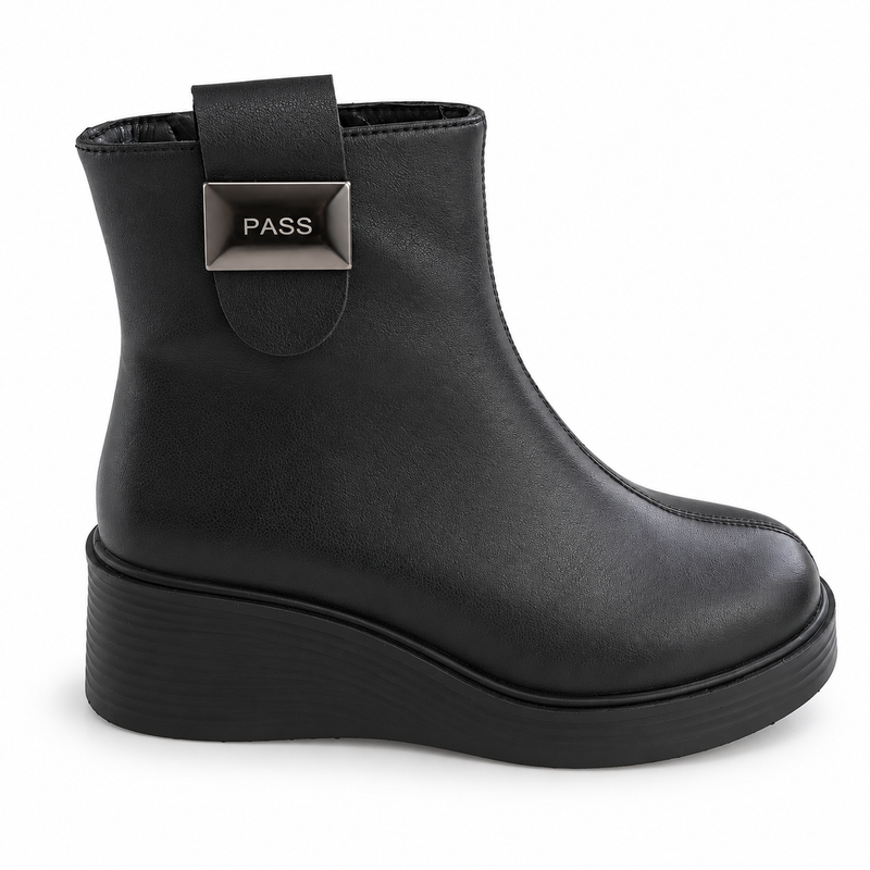 Ghete Casual Damă Pass WB90001A Negru – vedere 1