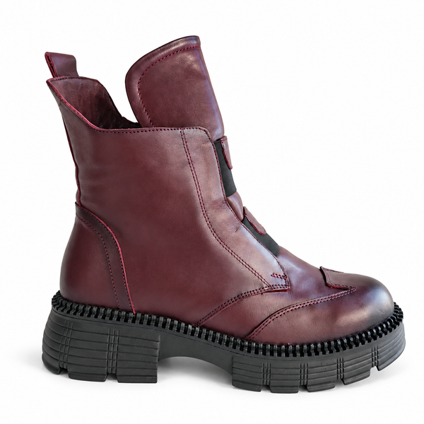Ghete Casual Damă Dogati 005 5787 Bordo-Negru – vedere 2