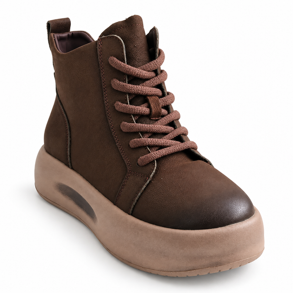 Ghete Casual Damă Feeling 86683 Maro – Piele Naturală – vedere 2