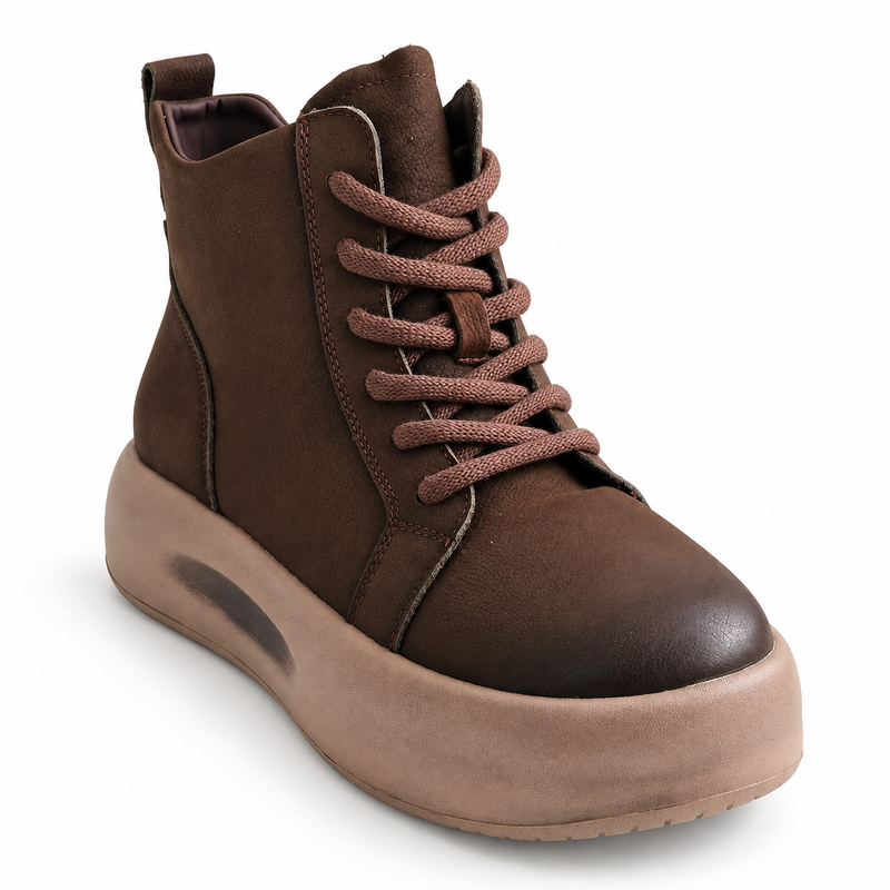 Ghete Casual Damă Feeling 86683 Maro – Piele Naturală – vedere 2