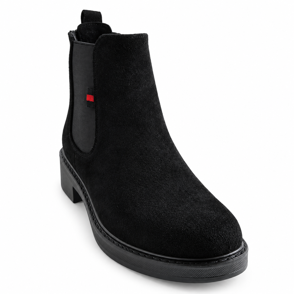 Ghete Casual Damă Pass 1M550006A Negru – Piele Naturală Întoarsă – vedere 2