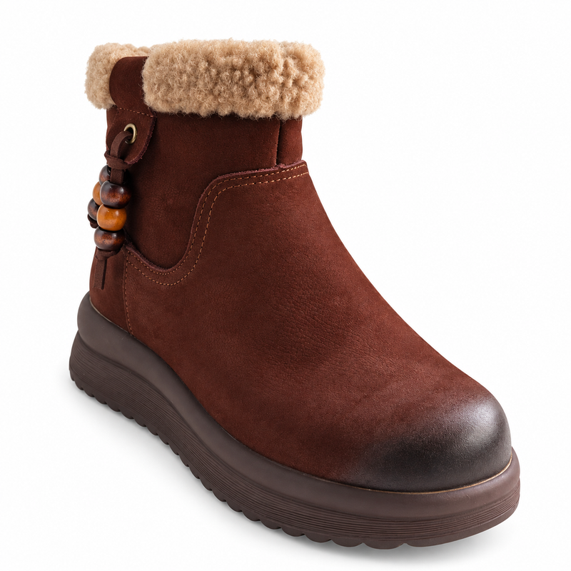 Ghete Casual Damă Feeling 15201 Maro – Piele Naturală – vedere 2