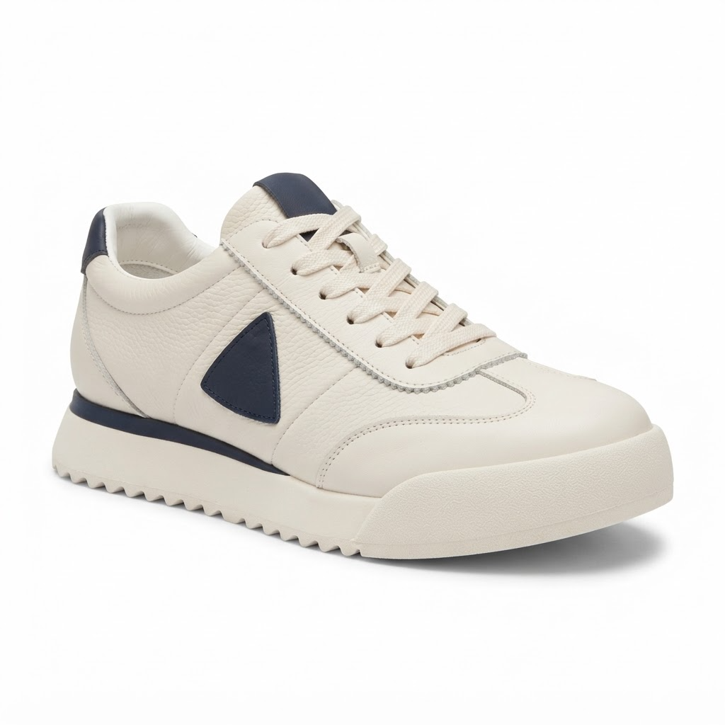 Pantofi Sport Bărbați Franco Gerardo 5327 Alb-Bleumarin – Piele Naturală – vedere 2