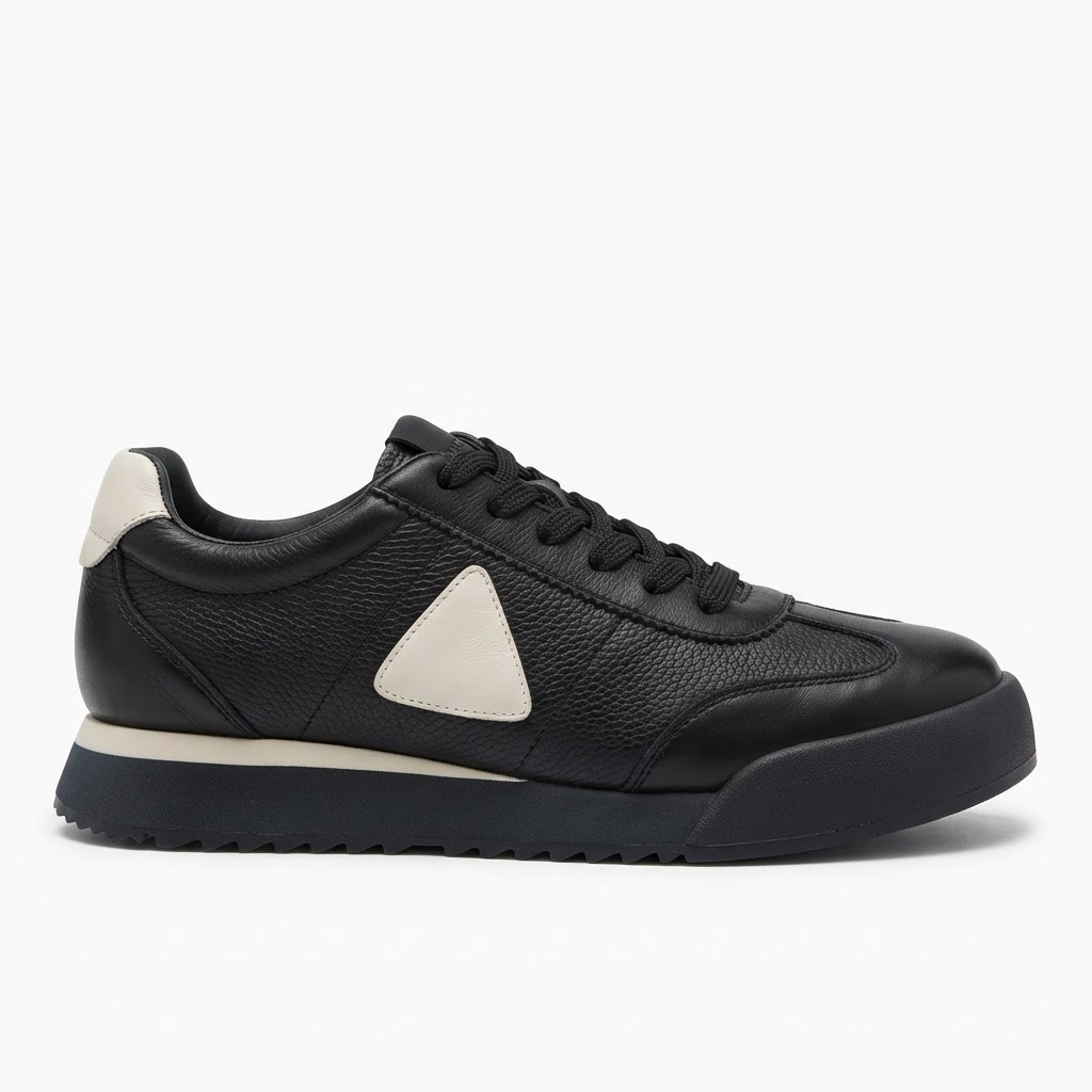Pantofi Sport Bărbați Franco Gerardo 5327 Negru – Piele Naturală – vedere 2