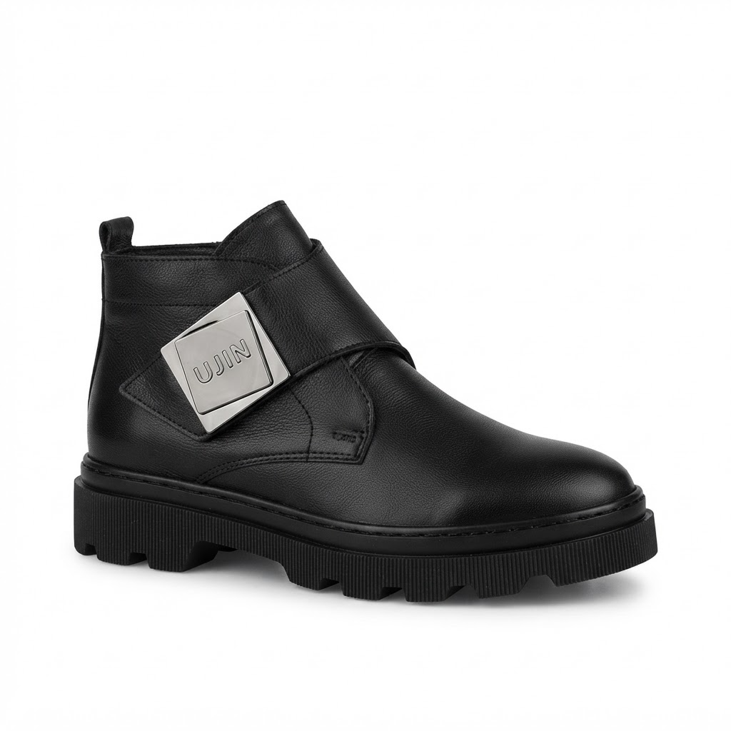 Ghete Casual Damă Dogati 011 YNK 4041 Negru – Piele Naturală – vedere 2