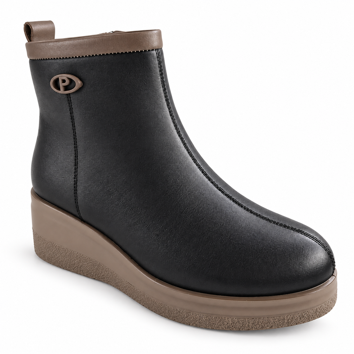 GHETE CASUAL DAMA PASS 970010A 01-N NEGRE CU GREJ - vedere 3/20