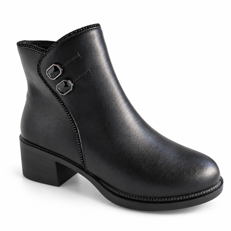 Ghete Casual Damă Formazione E0210-1 Negru – vedere 2