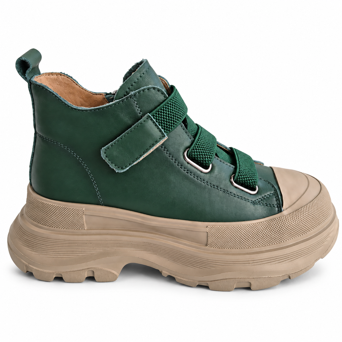 Ghete Casual Damă Franco Gerardo 66082 Verde – vedere 2