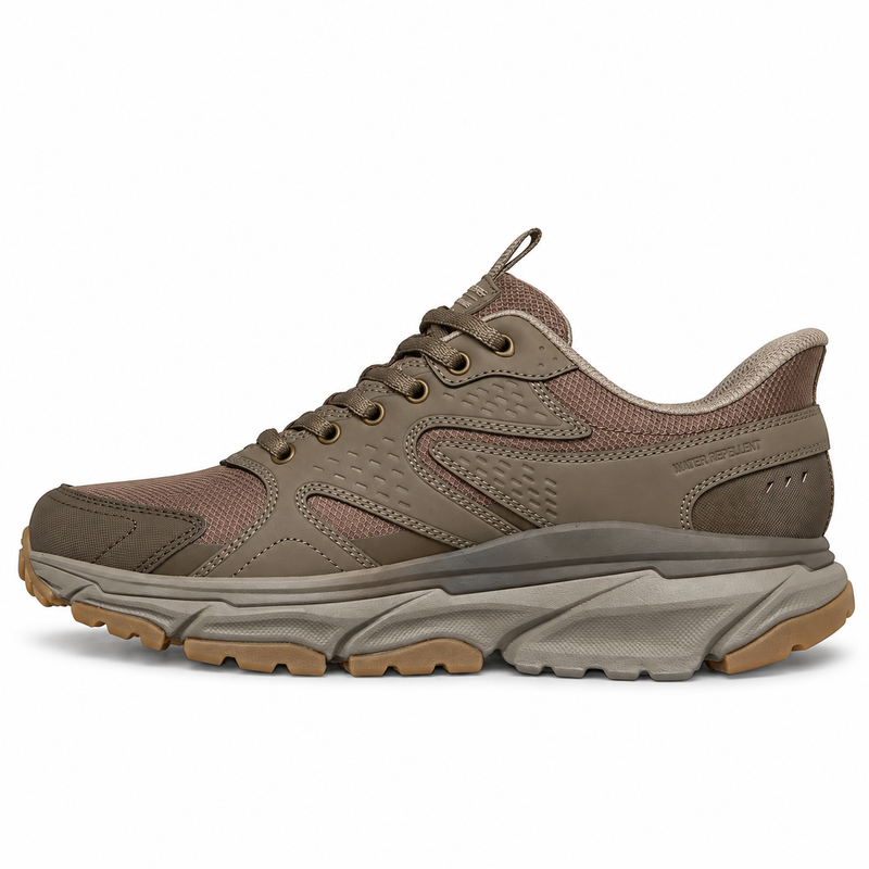 Pantofi Sport Bărbați Skechers 237412 Taupe Închis – Piele Ecologică - vedere 3/5