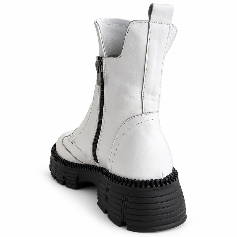 Ghete Casual Damă Dogati 005 5787 Alb-Negru – vedere 3