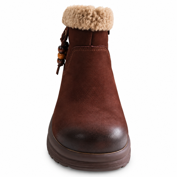 Ghete Casual Damă Feeling 15201 Maro – Piele Naturală – vedere 3