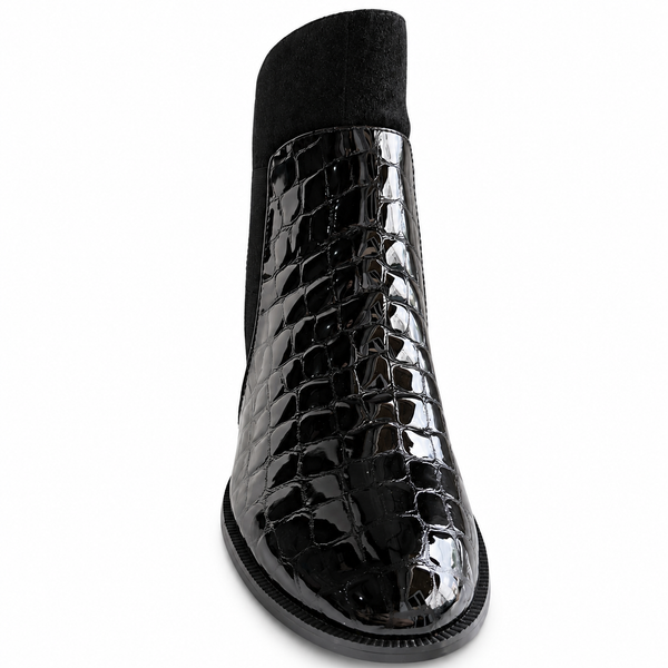 Ghete Elegante Damă Epica 8313-4-735 01-O Negre Croco – vedere 3