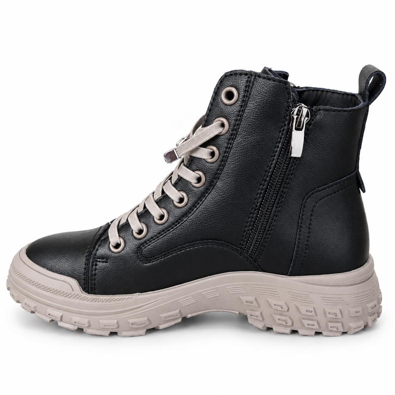 Ghete Casual Damă Franco Gerardo 1292 Negru – vedere 3