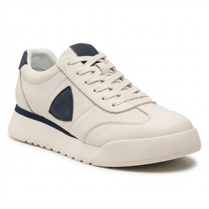 Pantofi Sport Bărbați Franco Gerardo 5327 Alb-Bleumarin – Piele Naturală – vedere 3