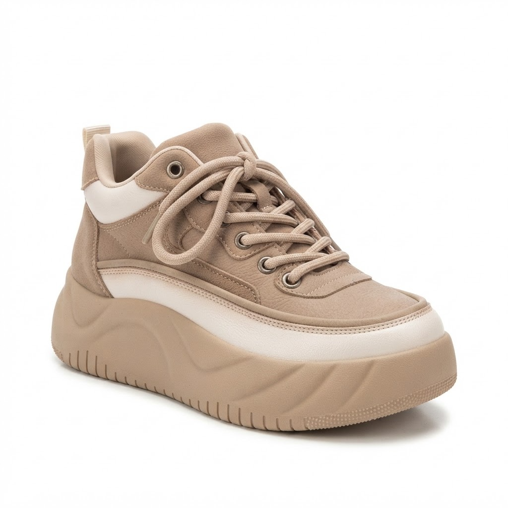 Pantofi Sport Damă Franco Gerardo 77038 Khaki – vedere 3