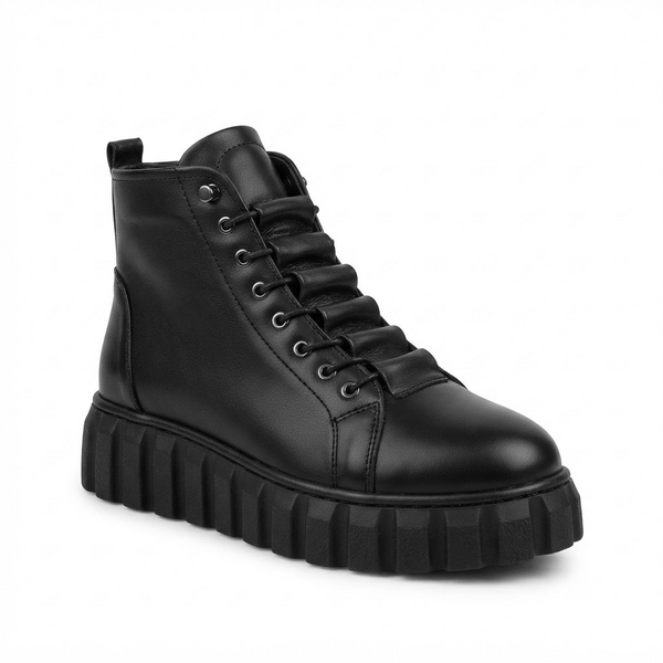Ghete Casual Damă Bioflex 023 AE 025 Negru – Piele Naturală – vedere 3