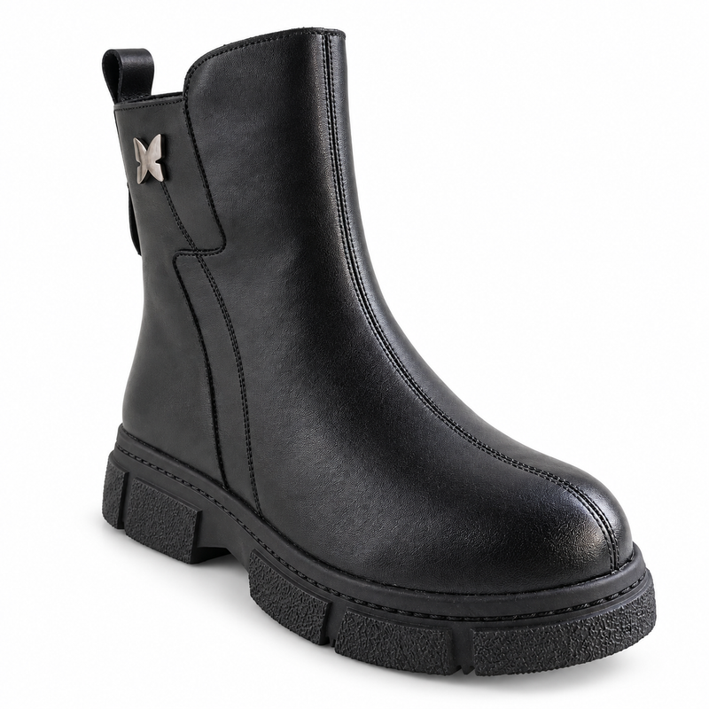 Ghete Casual Damă Formazione 87012R Negru – vedere 3