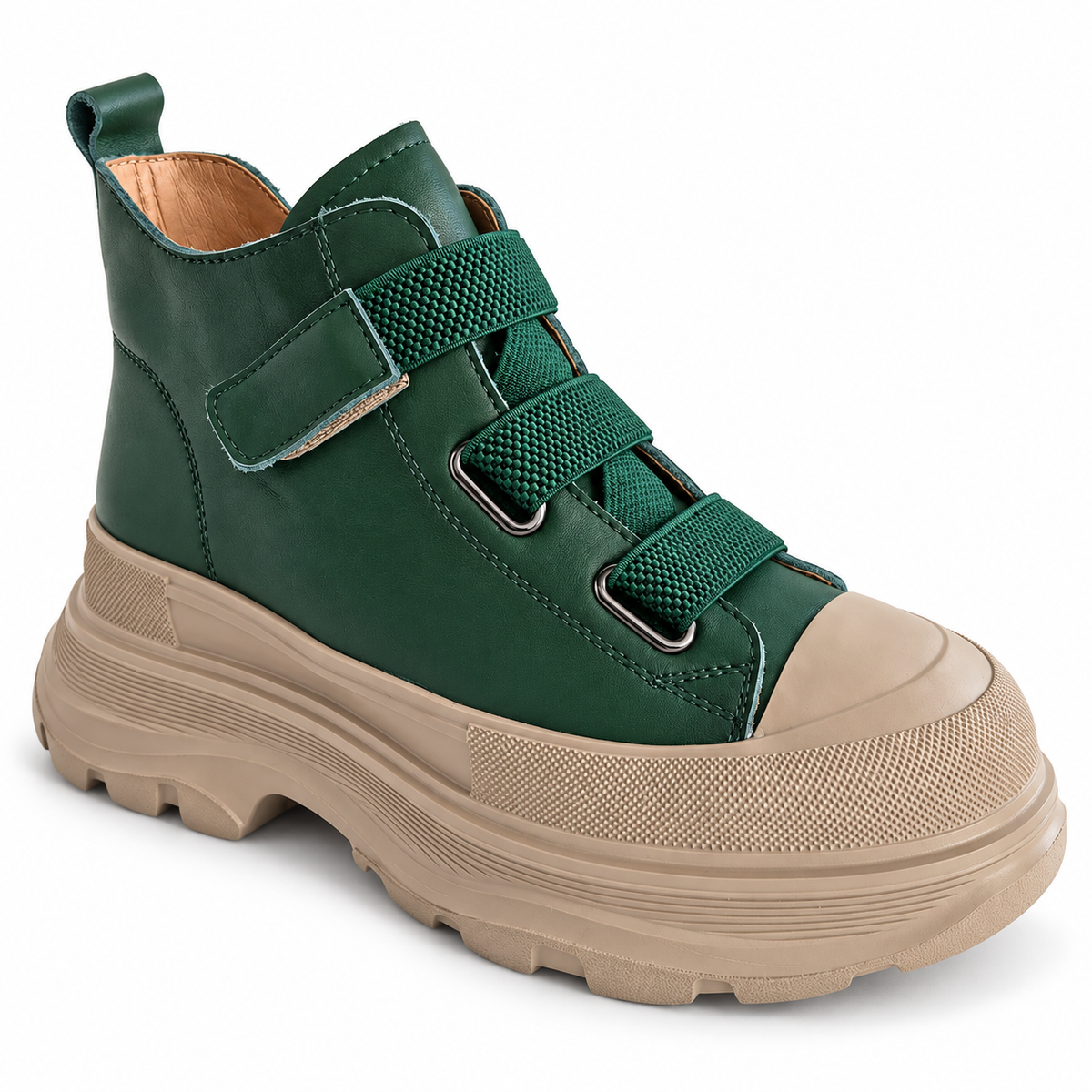 Ghete Casual Damă Franco Gerardo 66082 Verde – vedere 3