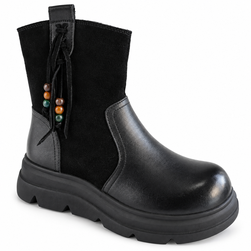 Ghete Casual Damă Formazione 99312 Negru – vedere 3