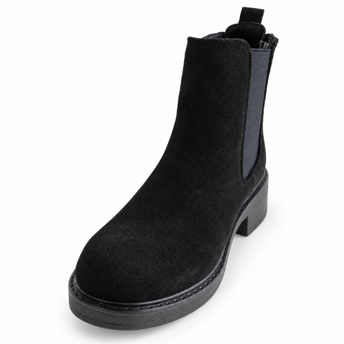 Ghete Casual Damă Pass 1M550006A Negru – Piele Naturală Întoarsă – vedere 4