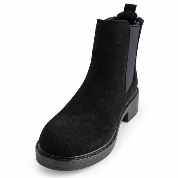Ghete Casual Damă Pass 1M550006A Negru – Piele Naturală Întoarsă – vedere 4