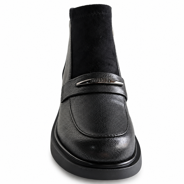 Ghete Casual Damă Feeling D252-8770 Negru – Piele Naturală – vedere 4