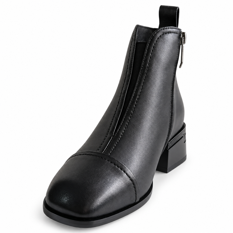 Ghete Casual Damă Karisma 3V1236-S648-G4.5 Negru – Piele Naturală – vedere 4