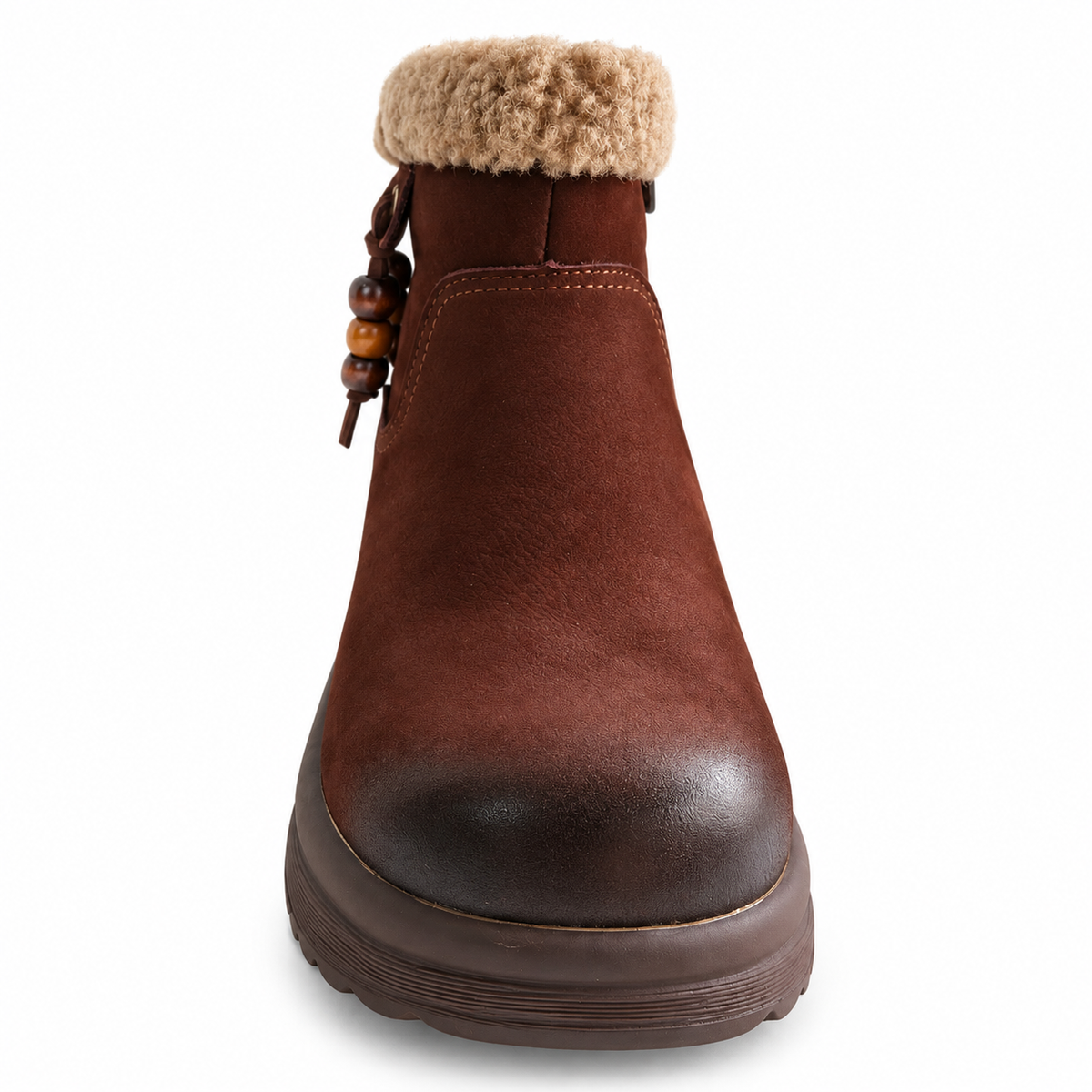 Ghete Casual Damă Feeling 15201 Maro – Piele Naturală – vedere 4