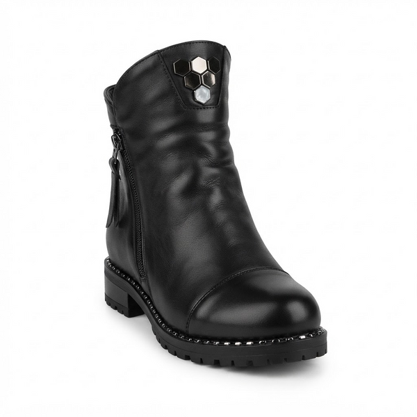 Ghete Casual Damă Dogati 103 164 Negru – Piele Naturală – vedere 4